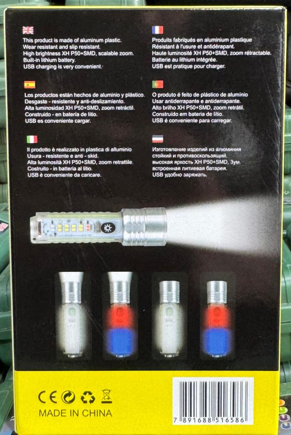 Coba Mini LED Torch Light CB-1658 – Super Bright Zoomable Tactical Flashlight with Multiple Modes | Handheld Electric Torch for Camping, Hiking & Cycling - Image 4