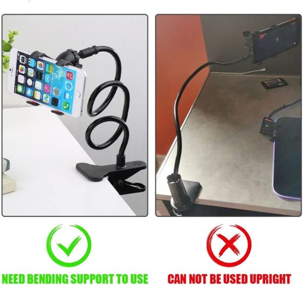Flexible Mobile Phone Stand Holder – 360° Rotating Lazy Snake Design with Powerful Grip | Bedside, Desk & Adjustable Mount for All Smartphones - Image 2
