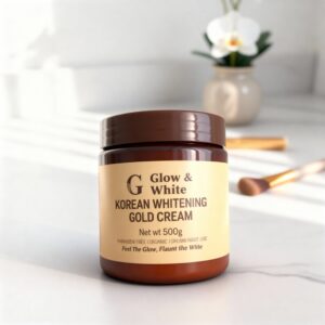 Glow & White Korean Whitening Gold Cream – Skin Brightening, Hydrating & Radiance Boost Formul