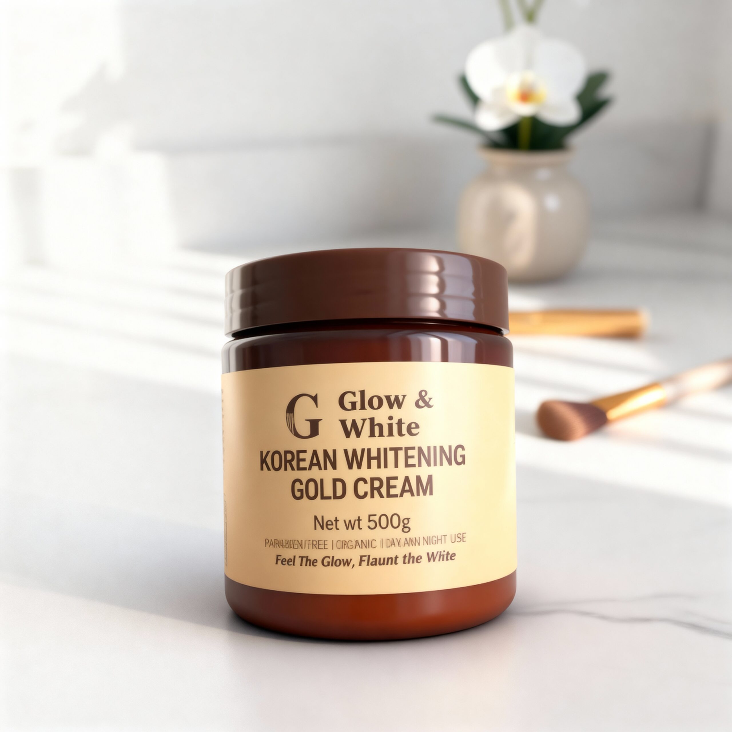 Glow & White Korean Whitening Gold Cream – Skin Brightening, Hydrating & Radiance Boost Formul